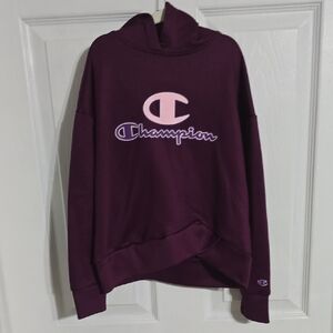 Champion Kids' Purple Hoodie with Pink Logo